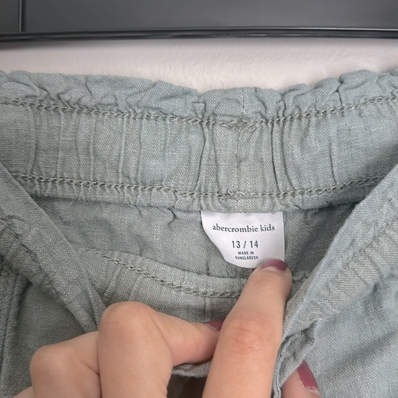 Abercrombie Girls Wide Leg Linen Blend Pants - Picture 2 of 4